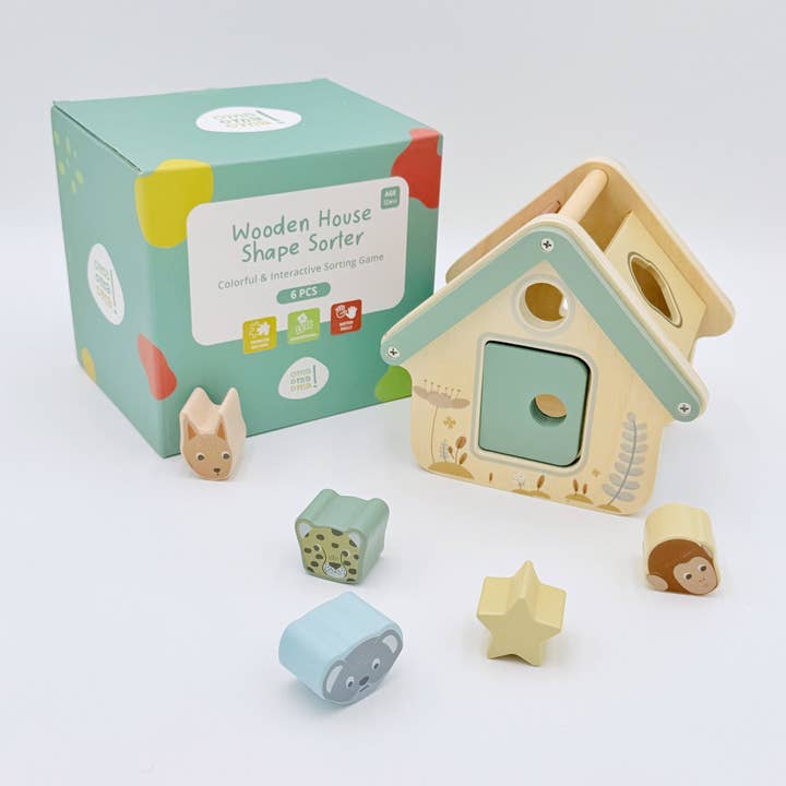 OmaOmaOma! - Wholesale Wood Toy - Kids - Wooden Shape Sorter - Classic Montessori Learning Toy Ages 1-32