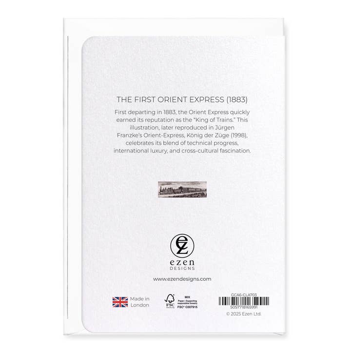 Ezen Trade – wholesale Everyday greeting card – THE FIRST ORIENT EXPRESS (1883): Painting Greeting Card1