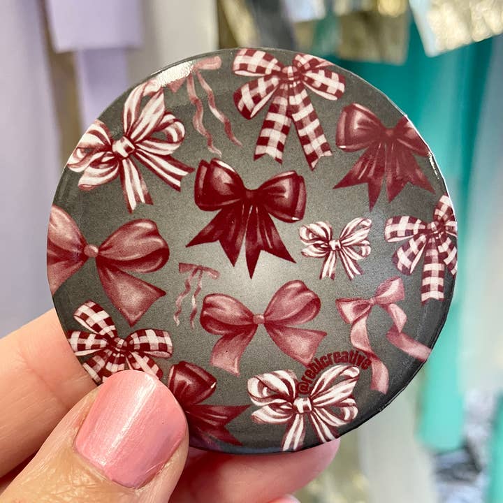 Bowland - Maroon & Grey - Game Day Button for wholesale by REBL Creative