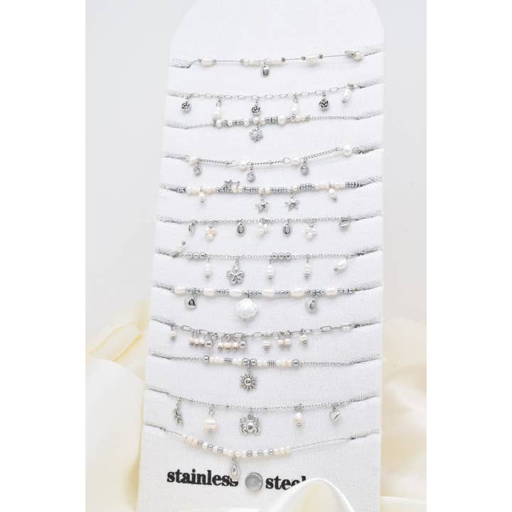 Kapyco - Wholesale Jewelry Set - Set of 12 stainless steel bracelets - BR210240AR