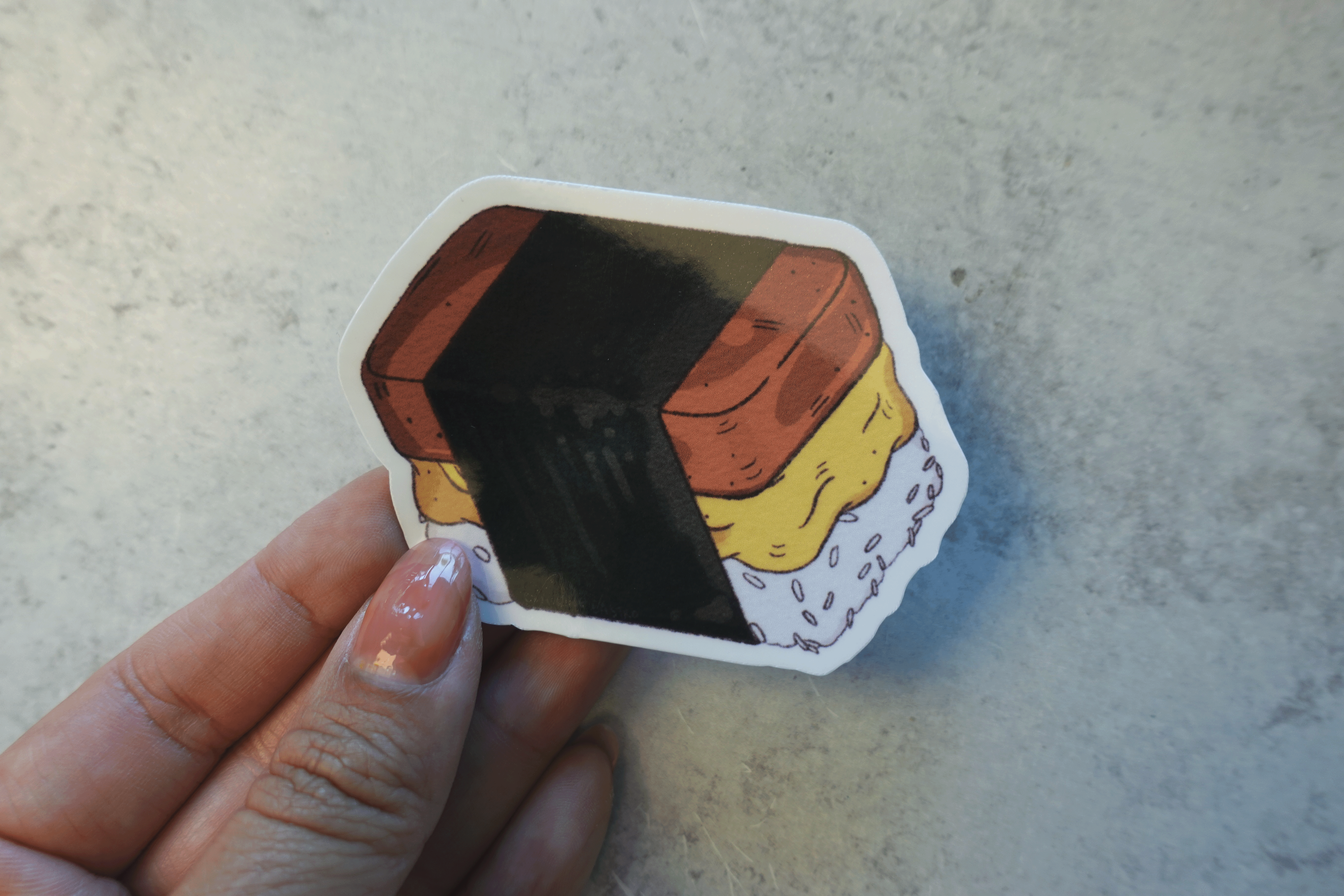 Claudine Castro Art – wholesale Sticker – Spam Musubi Sticker, Laptop Sticker, Hawaiian Food10