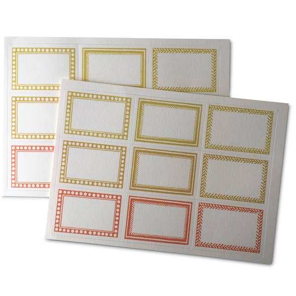 Cambridge Imprint – Engroshandel Klistermærke – Pakke med 18 små selvklæbende etiketter i gul1