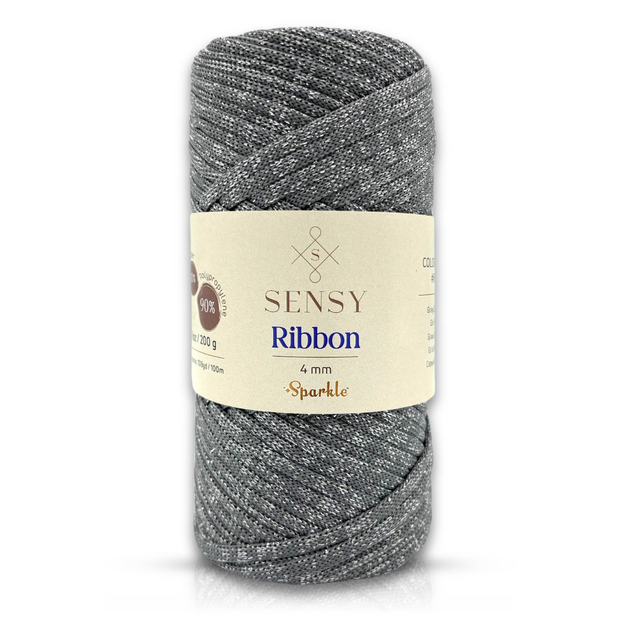 Sensy – Engroshandel Bånd – Sensy Premium 4 mm glitrende macramebånd i 100 % polyester – 100 meter8