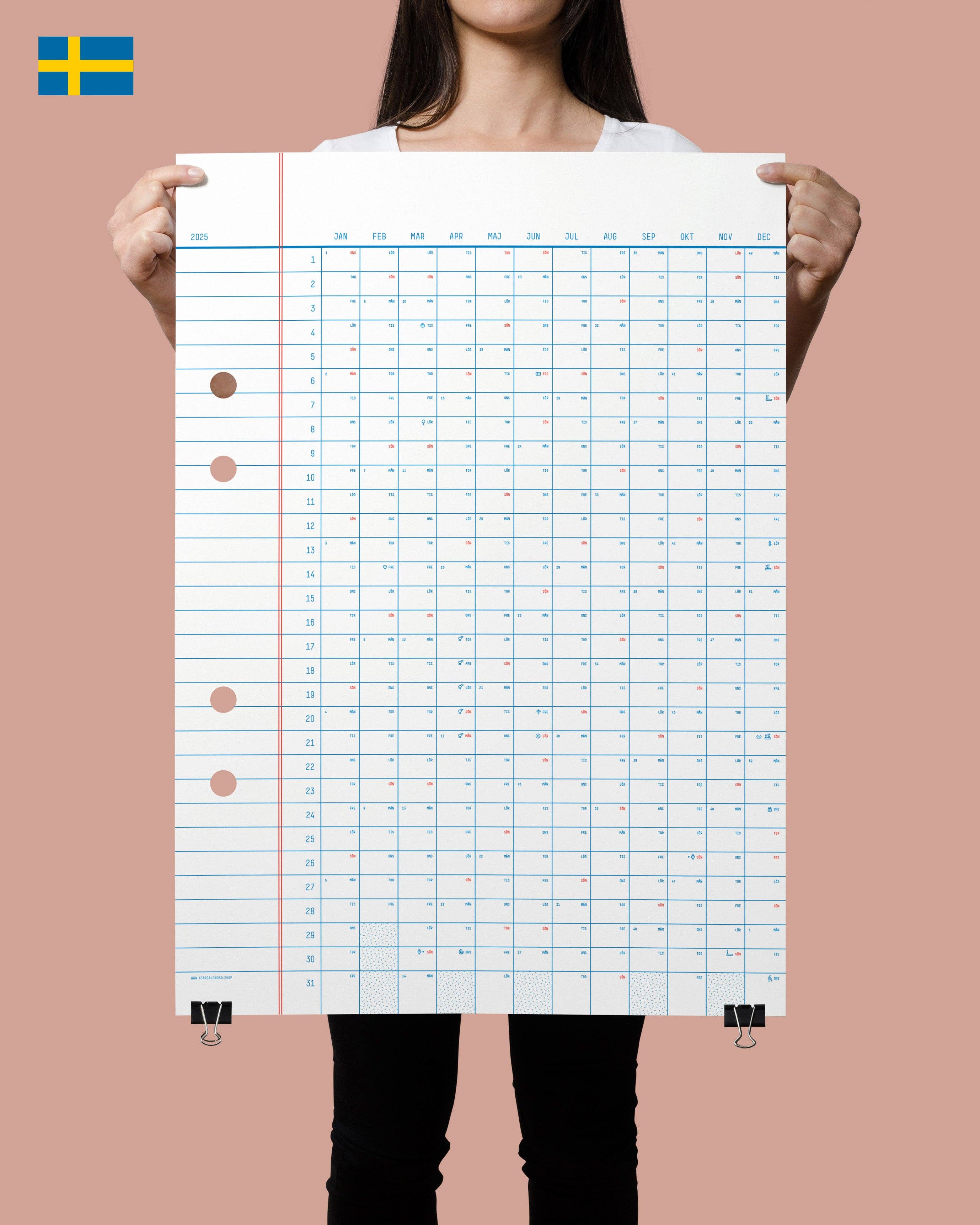 Yearcalendar - Wholesale Calendar - 2026 Classic Sweden Calendar 50x70cm7