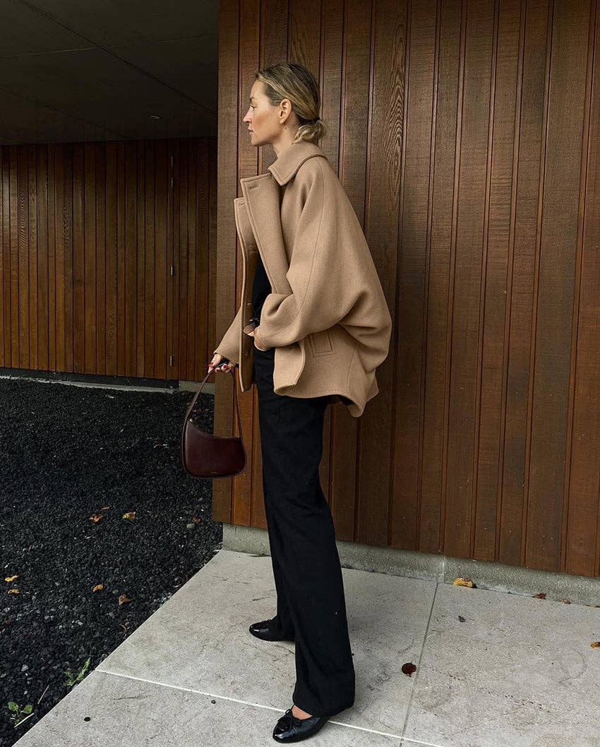 Marayn – wholesale Cardigan – Women’s – Autumn Chic Brown Wool Batwing Cardigan21