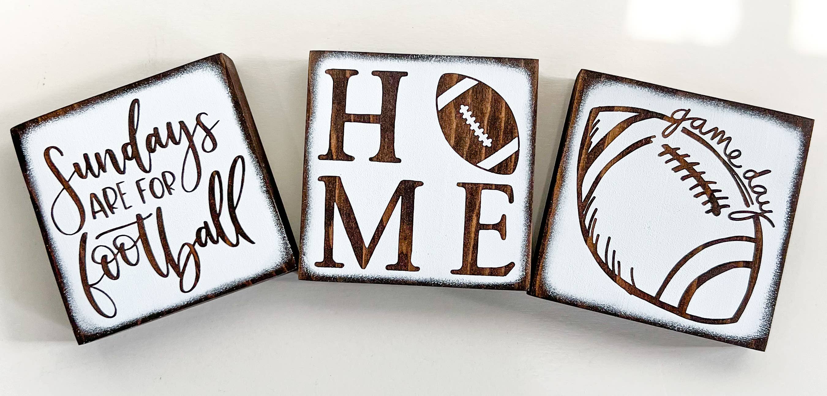 Ruaille Buaille Co - Wholesale Sign - Mini football sign | Farmhouse tiered tray | Fall home decor5
