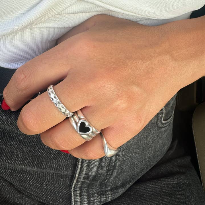 Christina Christi - Wholesale Band/gestapelde ring - Zilveren dunne ringen voor dames, stapelringen, stapelbaar zilver2