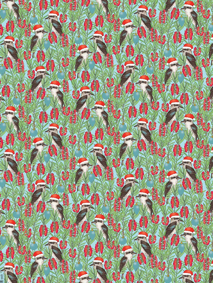 Carta da regalo natalizia piatta - Jolly Kookaburras (confezione da 6) per la vendita all'ingrosso da parte di Earth Greetings