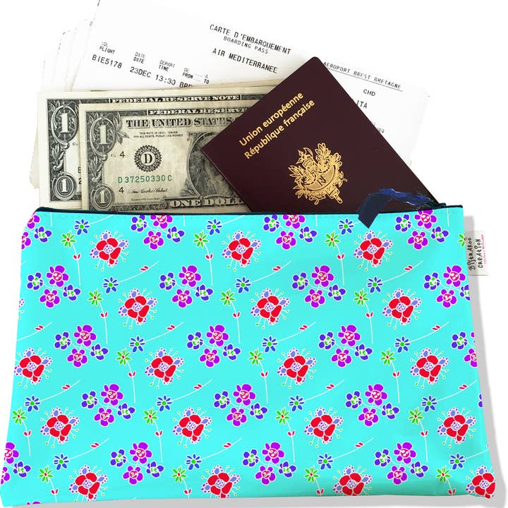 Bolsa de viagem, pasta Pequena flores azuis por atacado de BISTRAKOO