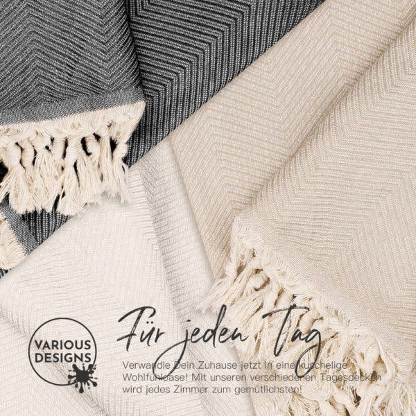 BOHORIA - Wholesale Coverlet - BOHORIA® XXL Tulum bedspread “Sepia”