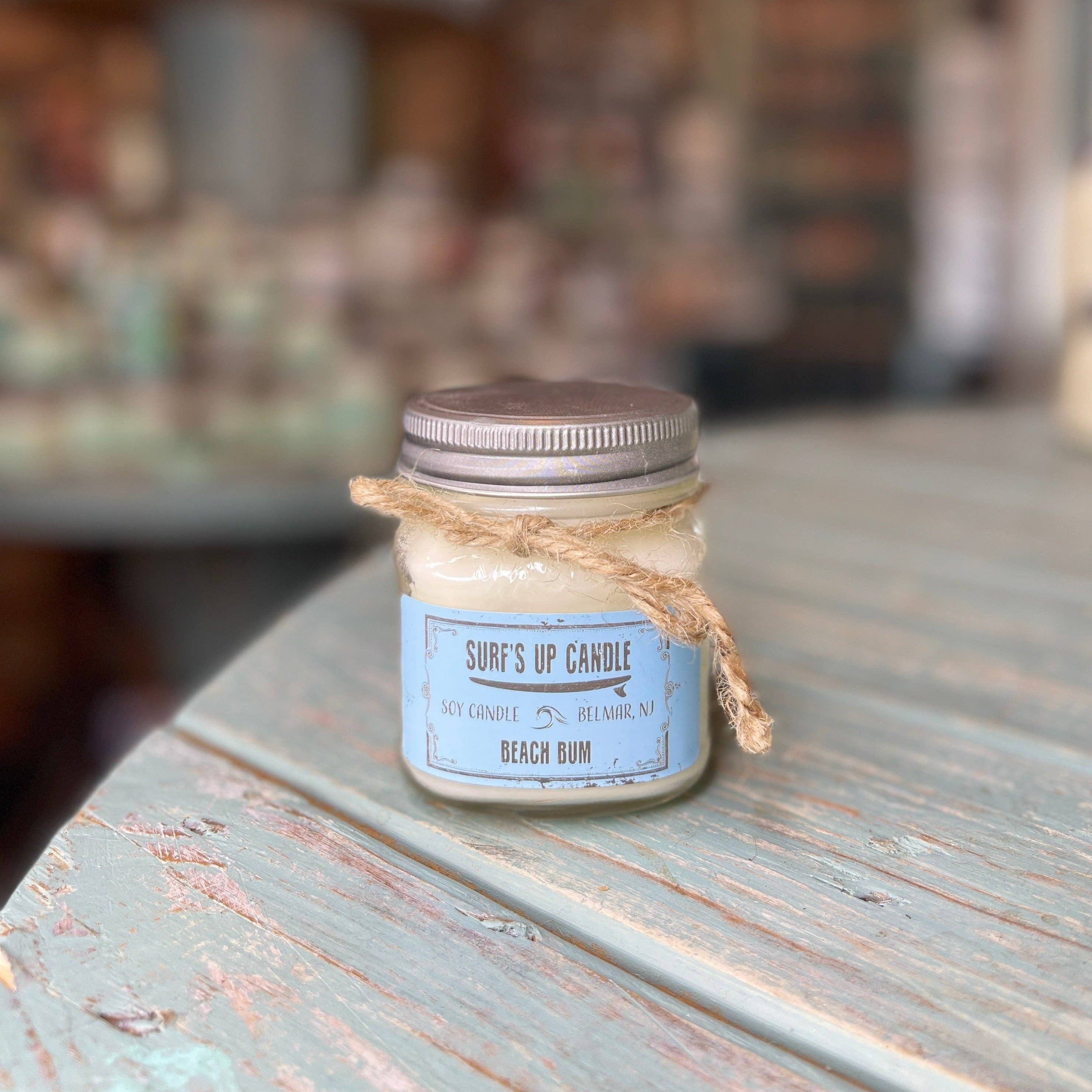 Surfs Up Candle - Wholesale Jar/Filled Candle - Beach Bum Mason Jar Candle - Original Collection2