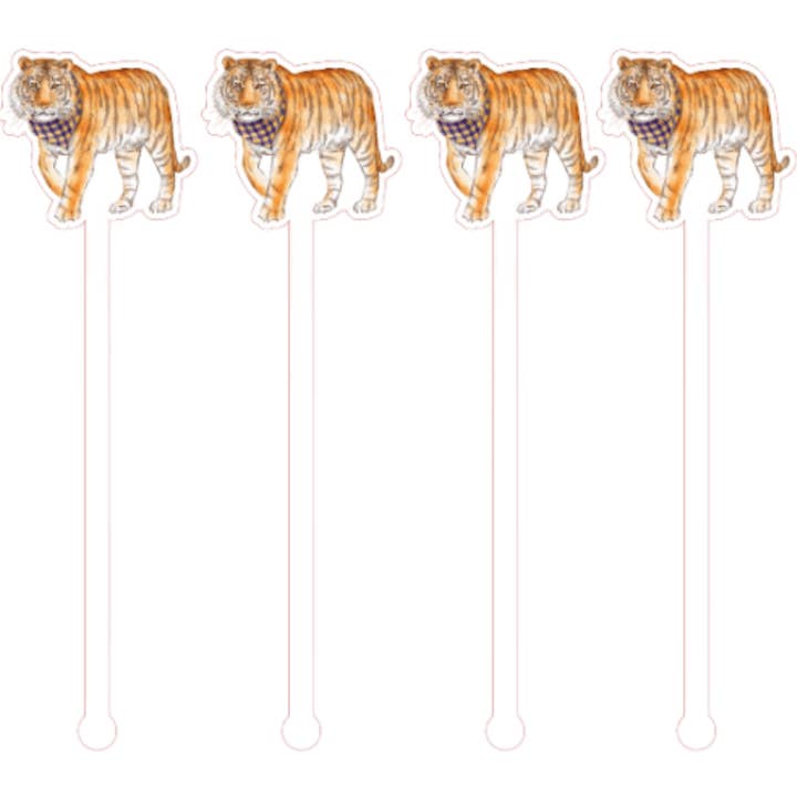 PRE ORDER (Ships 8/31) Louisiana Tiger Swizzle Sticks for wholesale by Front Porch Elegance