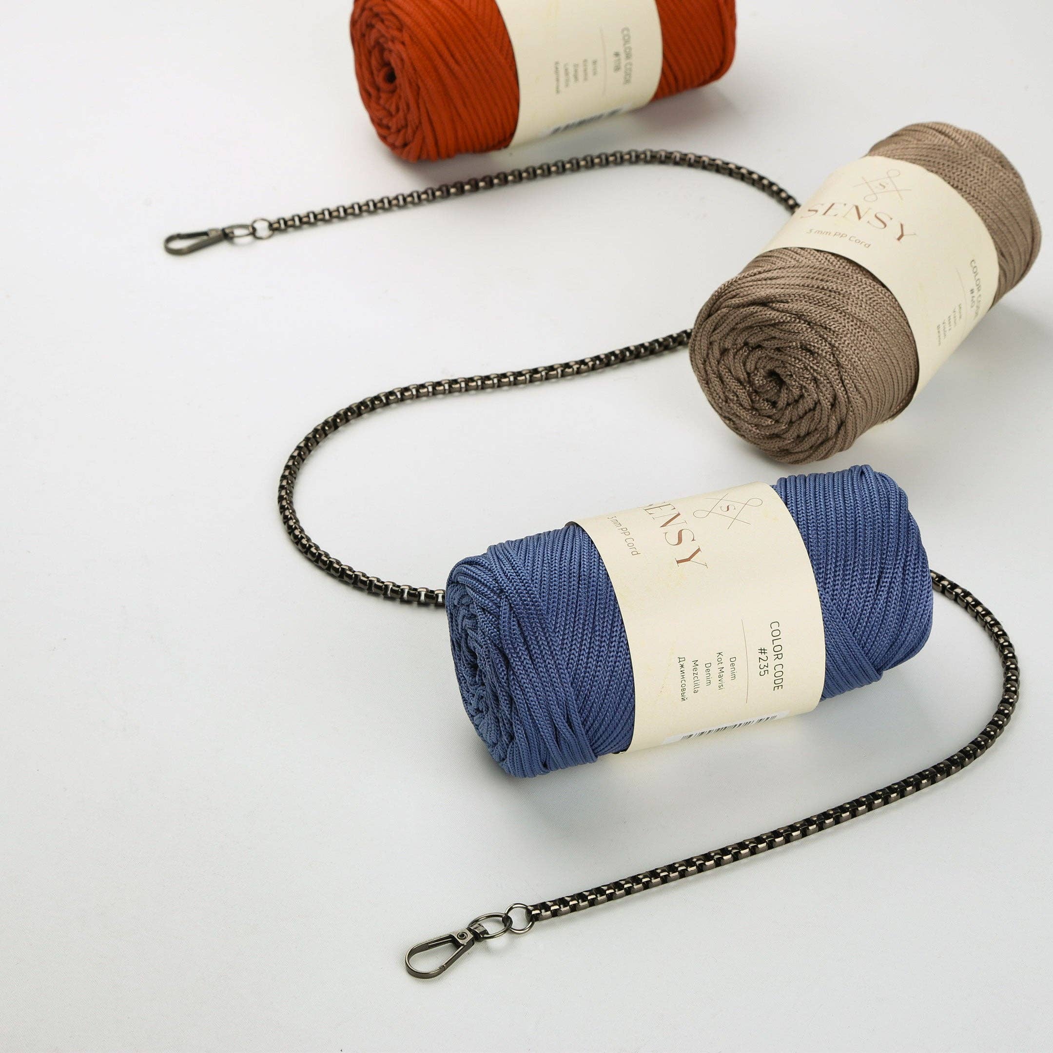 Sensy – Engroshandel Taskerem - Unisex – Metal kæderem - kasseformet0