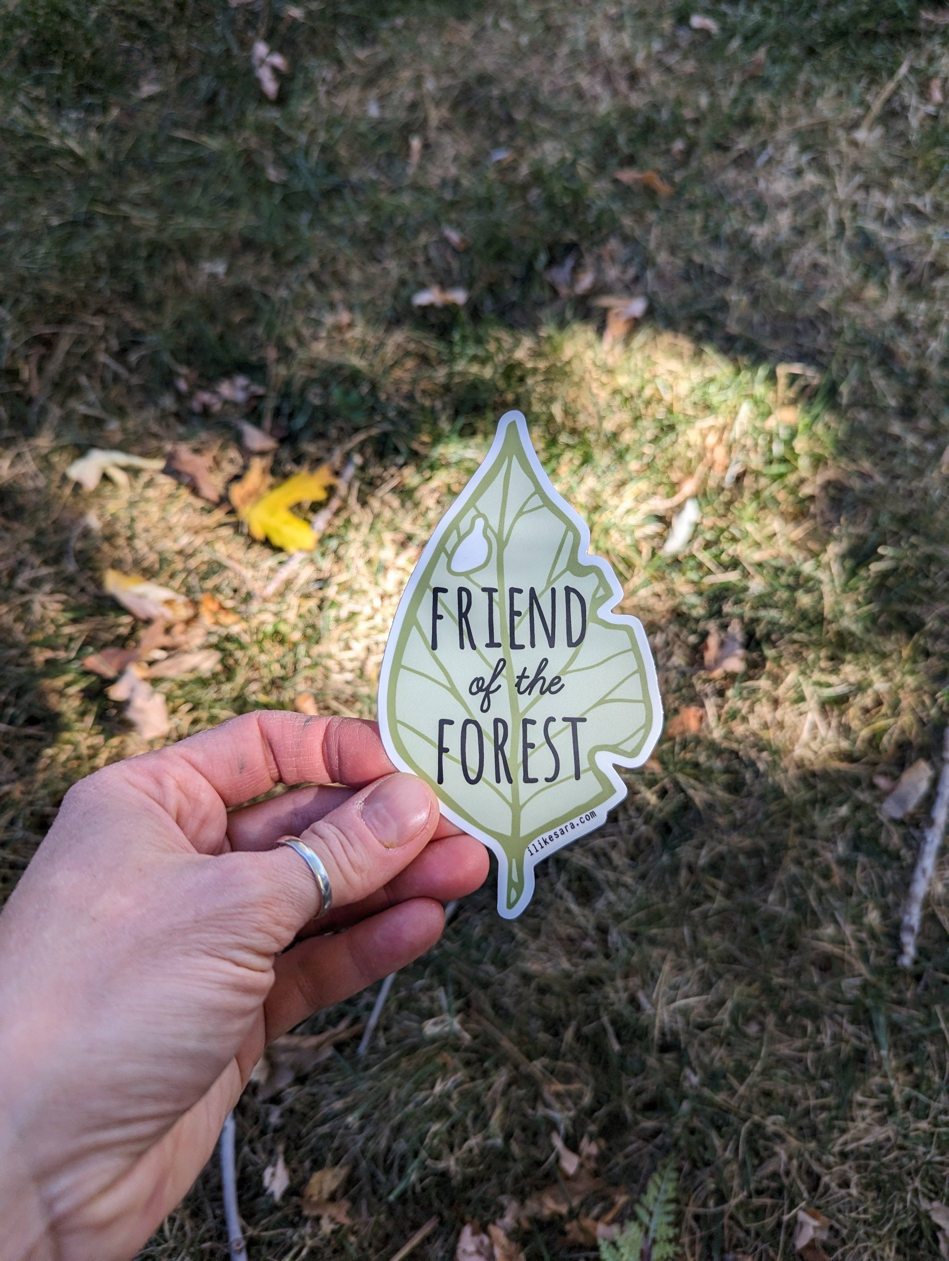 ilikesara | art + goods - Wholesale Sticker - sticker | friend of the forest leaf4