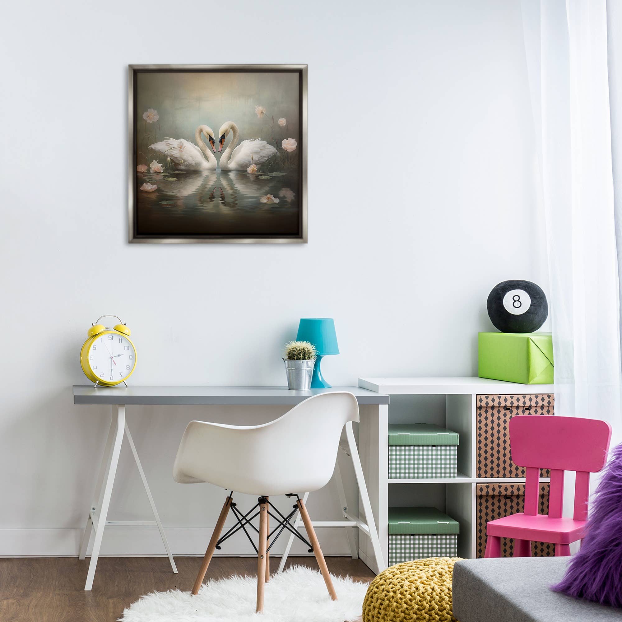 Stupell Industries - Wholesale Wall Sign - Romantic Swans in Floral Pond - Framed Wall Art5