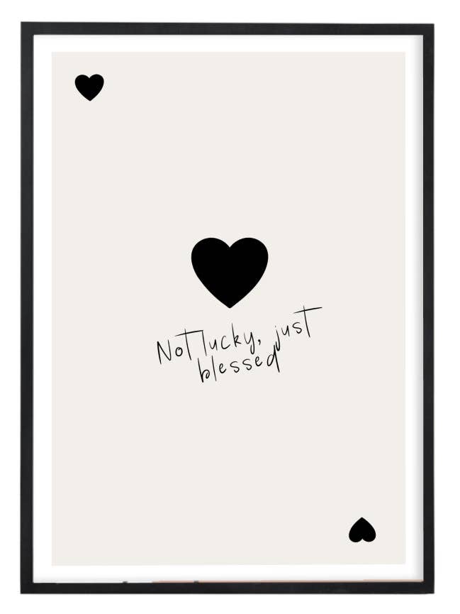 Stampa Not Lucky, Just Blessed per la vendita all'ingrosso da parte di Akua Home