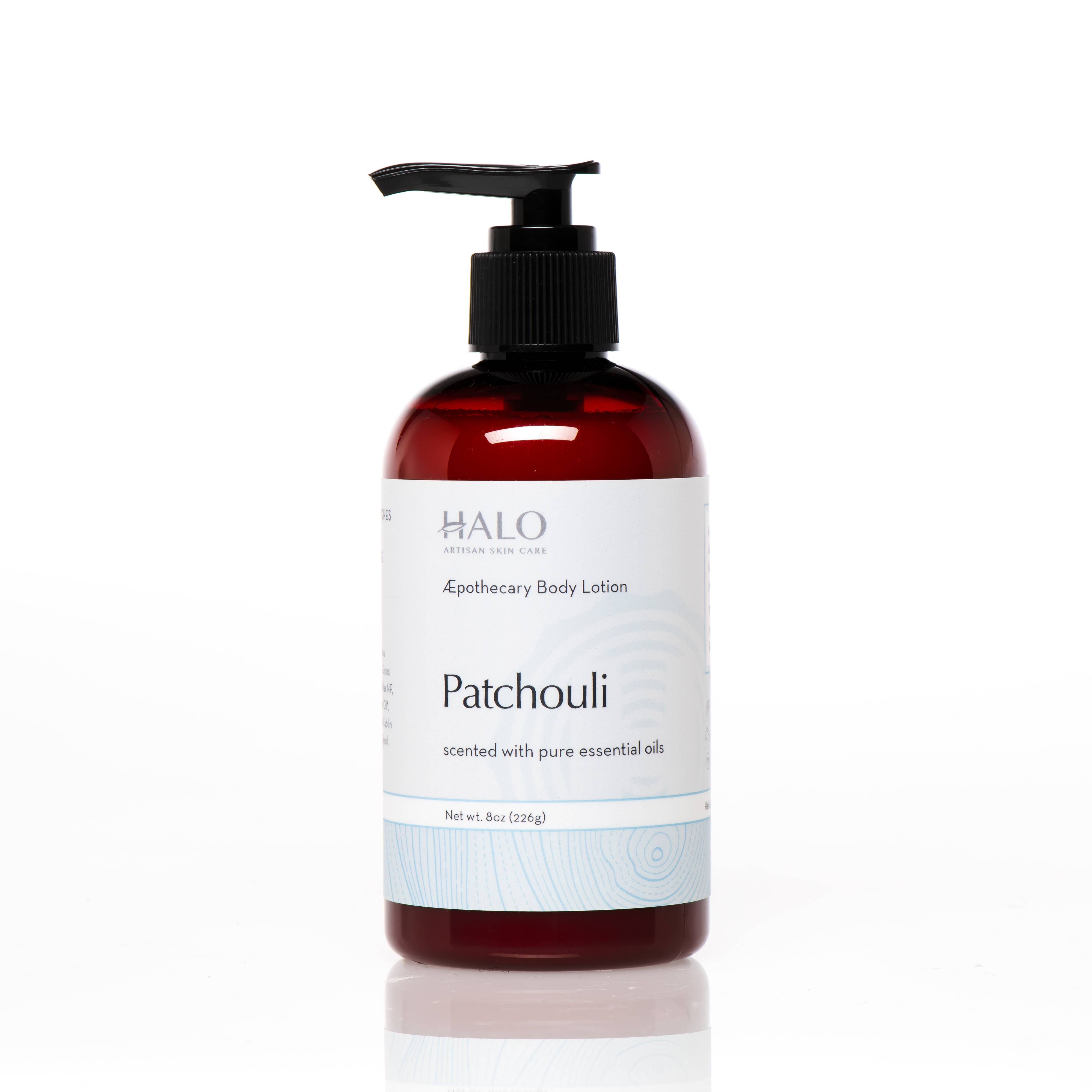 Halo Artisan Skin Care - Wholesale Hand & Body Lotion - Patchouli Essential Oil Lotion