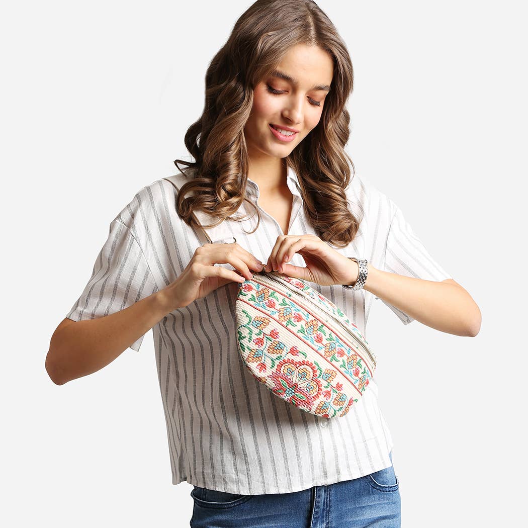 Fashion City - Vente Sac ceinture – femme - Sac banane à motif varié réglable en bandoulière12