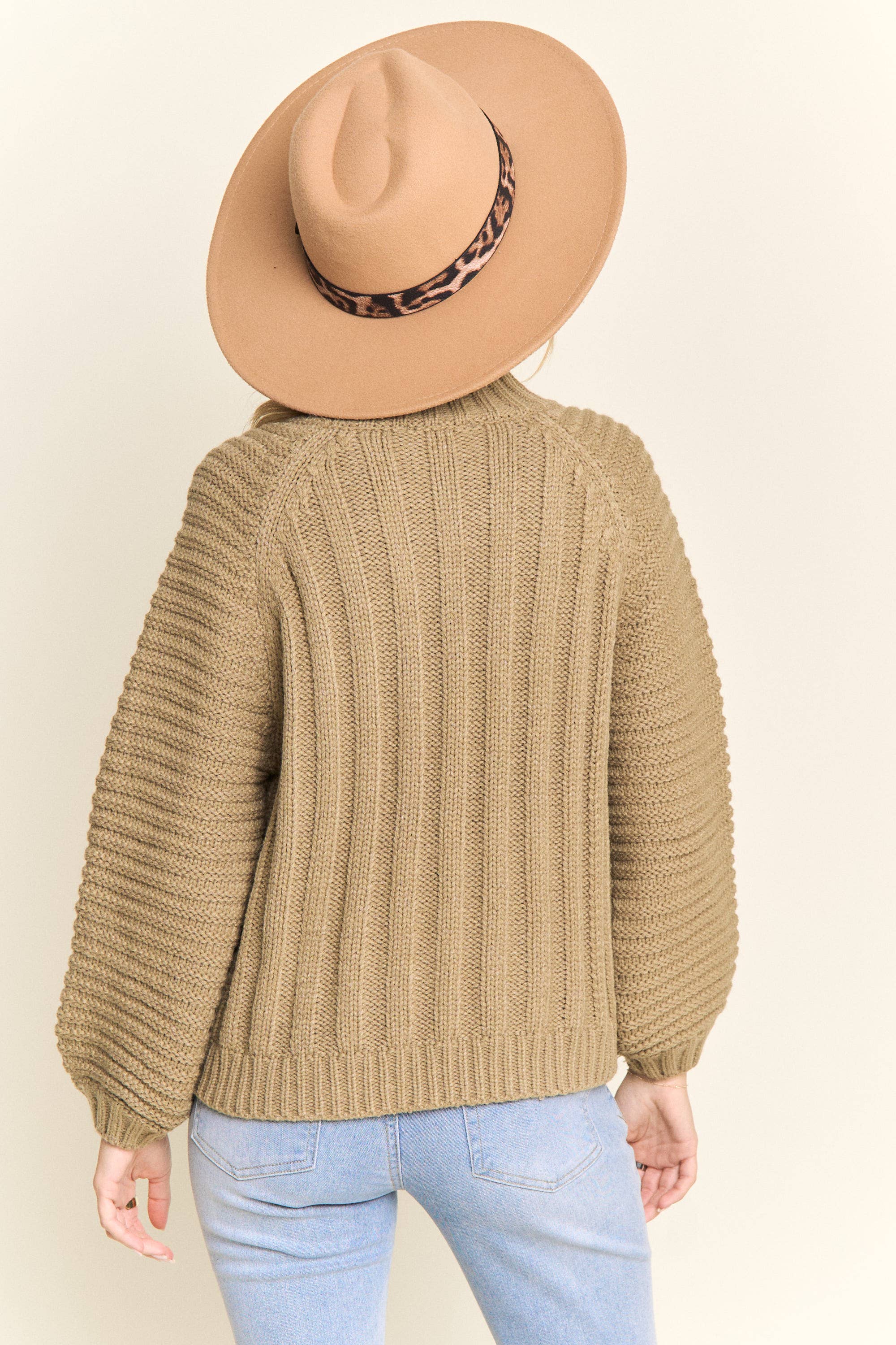 Madelyn - Vente Pull en maille – femme - LESW4173-PULL À COL MONTANT EN MAILLE CÂBLÉE9