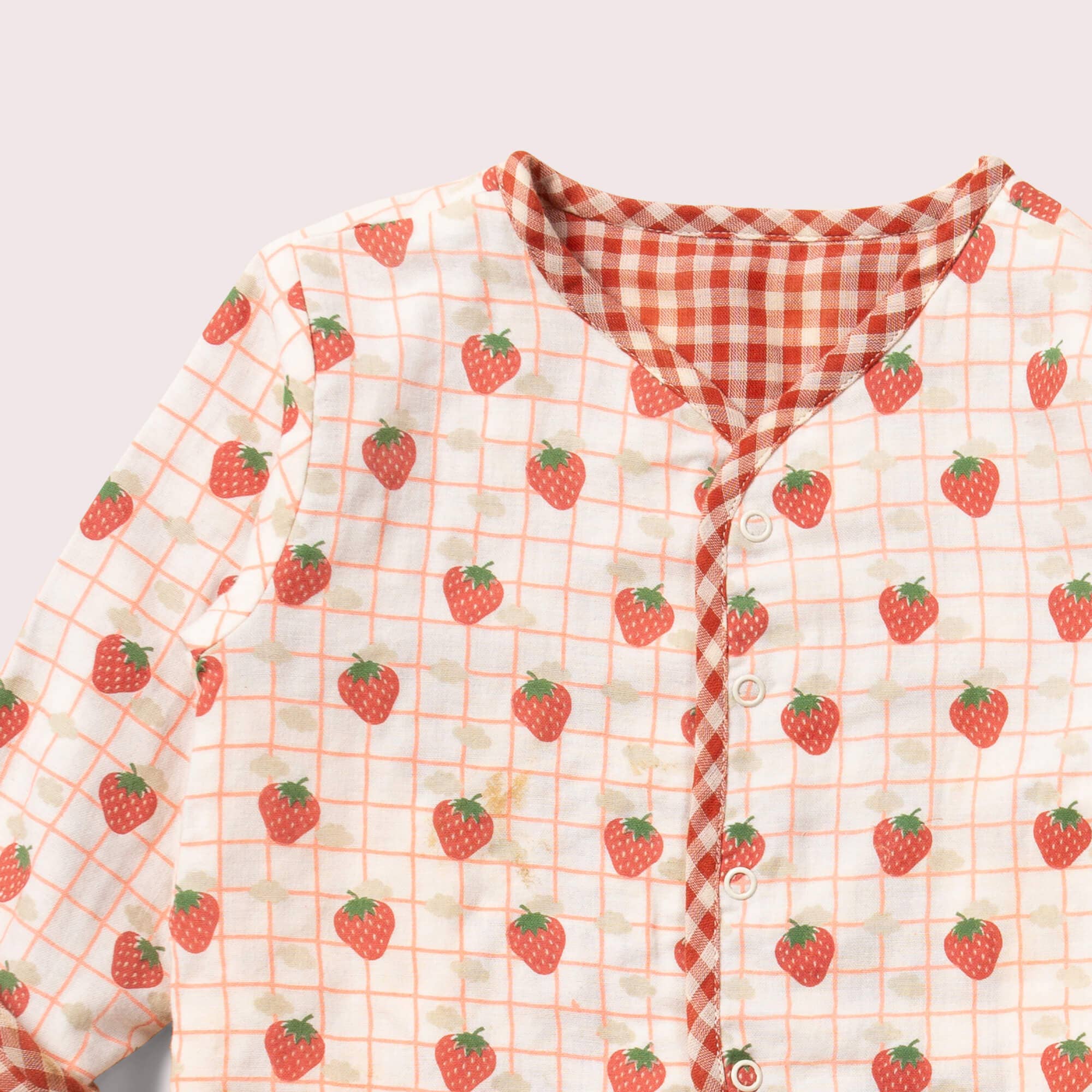 Strawberry Days Reversible Collarless Spring Jacket for wholesale on Faire4
