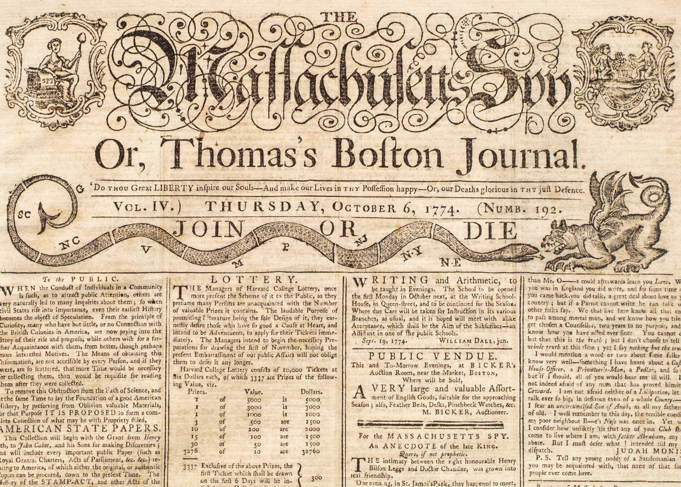 Liberty & Co. - Wholesale Coffee Mug - Massachusetts Spy "Join or Die" Mug10