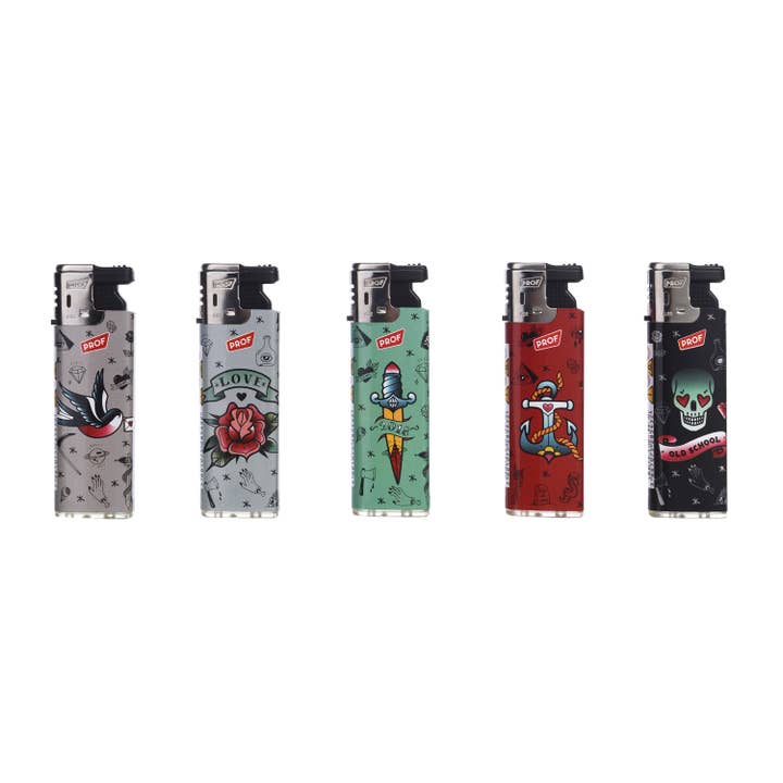 PROF - Wholesale Lighter - PROF. LIGHTER OLD STYLE TATTOO SLIDECAP 2