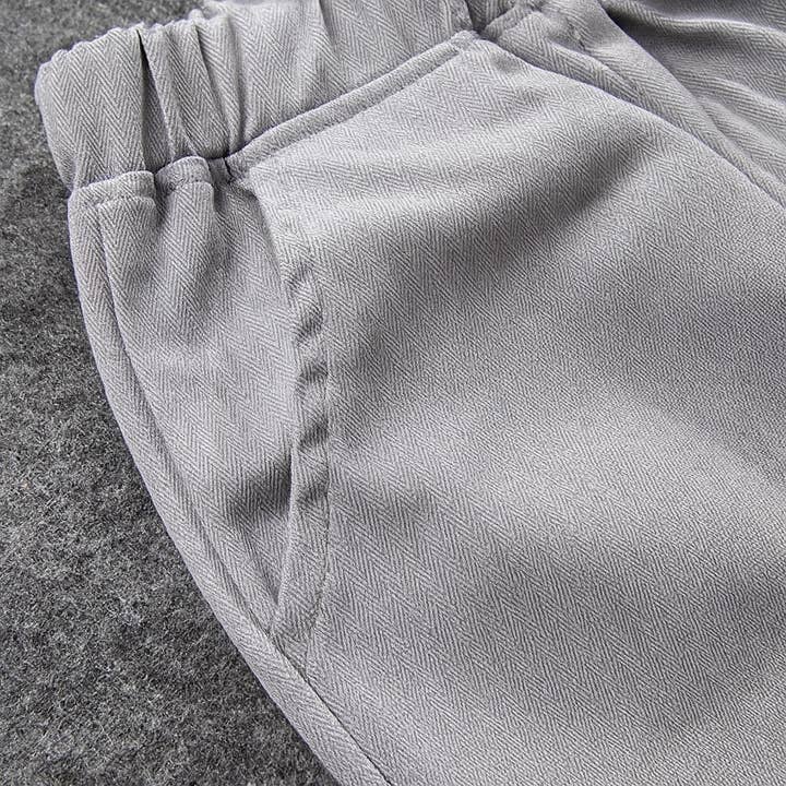 Fennco Styles - Wholesale Clothing Set - Baby - Grey & White 4pcs Tuxedo Boy Outfit5