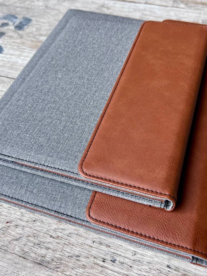 Laserable Leatherette Padfolio for wholesale by KW Custom Creations