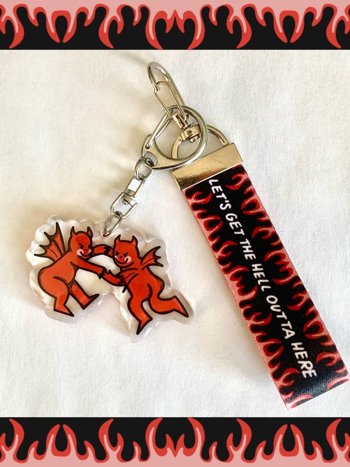 Portachiavi "Andiamocene Via Da Qui" per la vendita all'ingrosso da parte di I Felt It Too