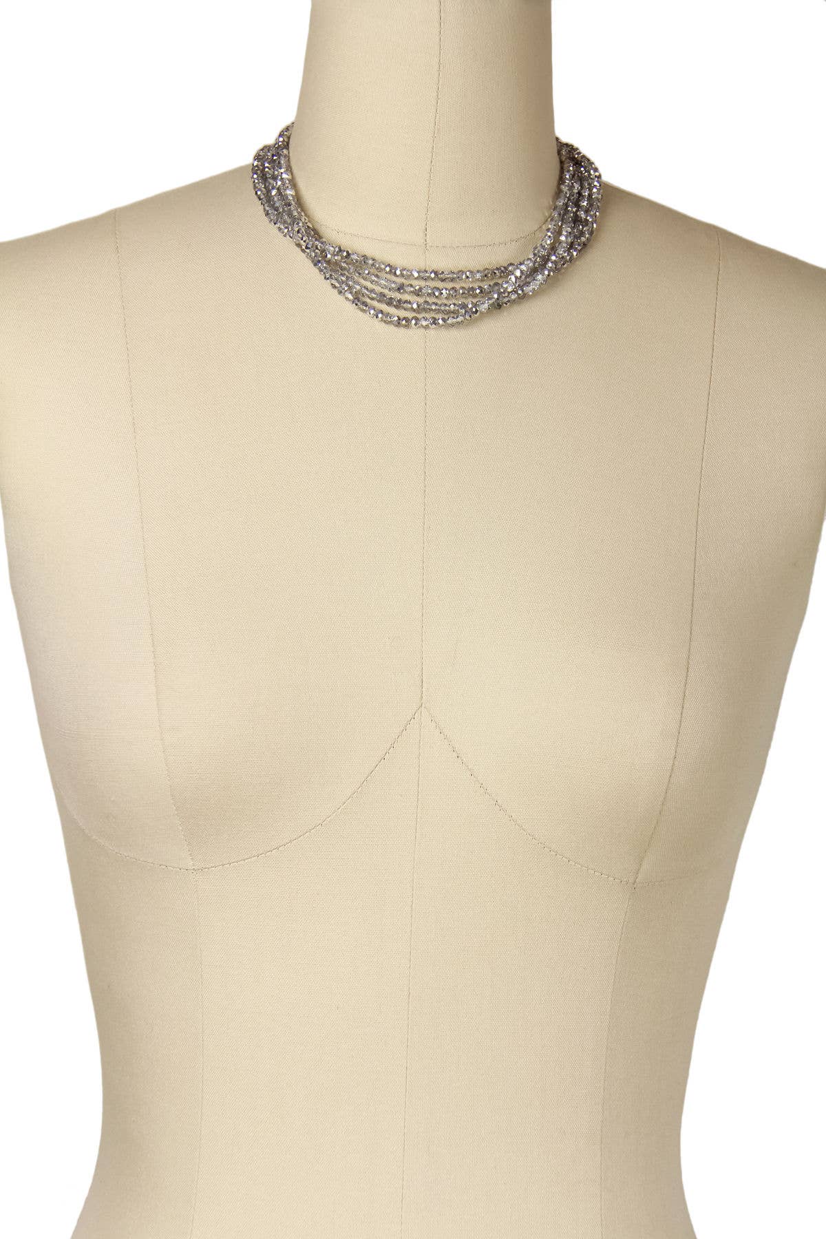 SAACHI – wholesale Beaded/pearl necklace – Simply Crystal Long Detachable Necklace6