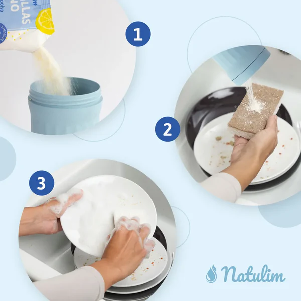 Natulim – Engroshandel Opvaskemiddel – Natulim håndopvaskesæt (beholder + refill)9