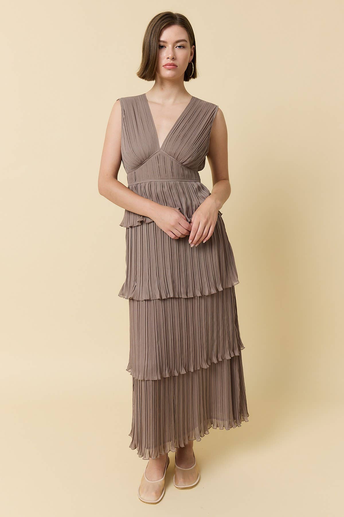 RAISONNEL - Vente Robe – femme - Robe à volants plissée - RD10060