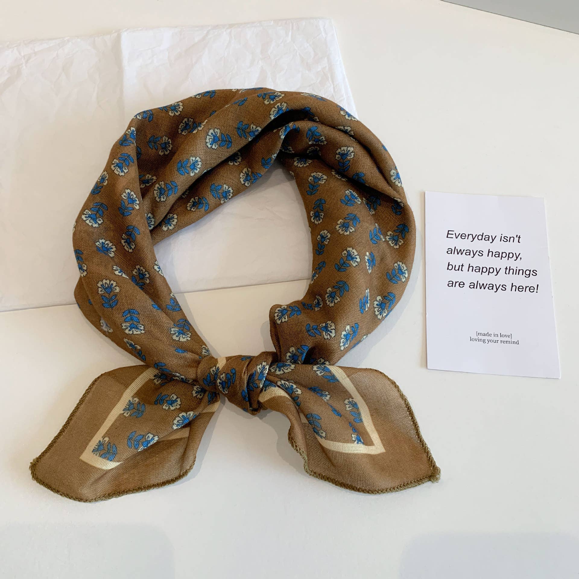 MKS America - Wholesale Bandana - Women's - Bohemia Tropical Floral botanical square scarf bandana1