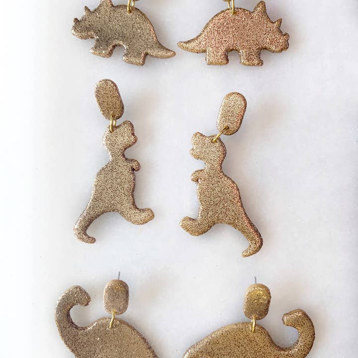 Dino Chicken Nuggets | Ohrringe aus Fimo für den Großhandel von Coy Creative