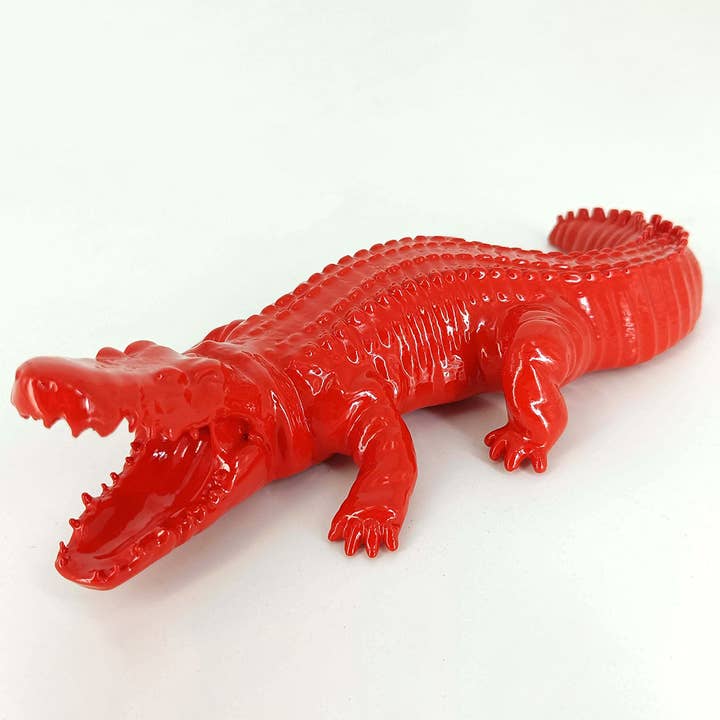 CROCODILO RED - Handpainted Art Figurine for wholesale by JULIARTE