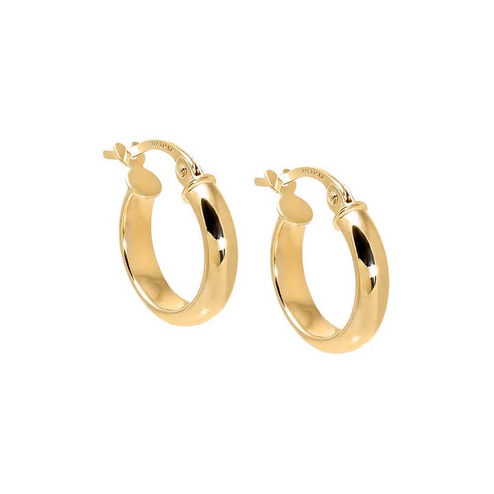 Solid Tube Hoop Earring 14K for wholesale by By Adina Eden