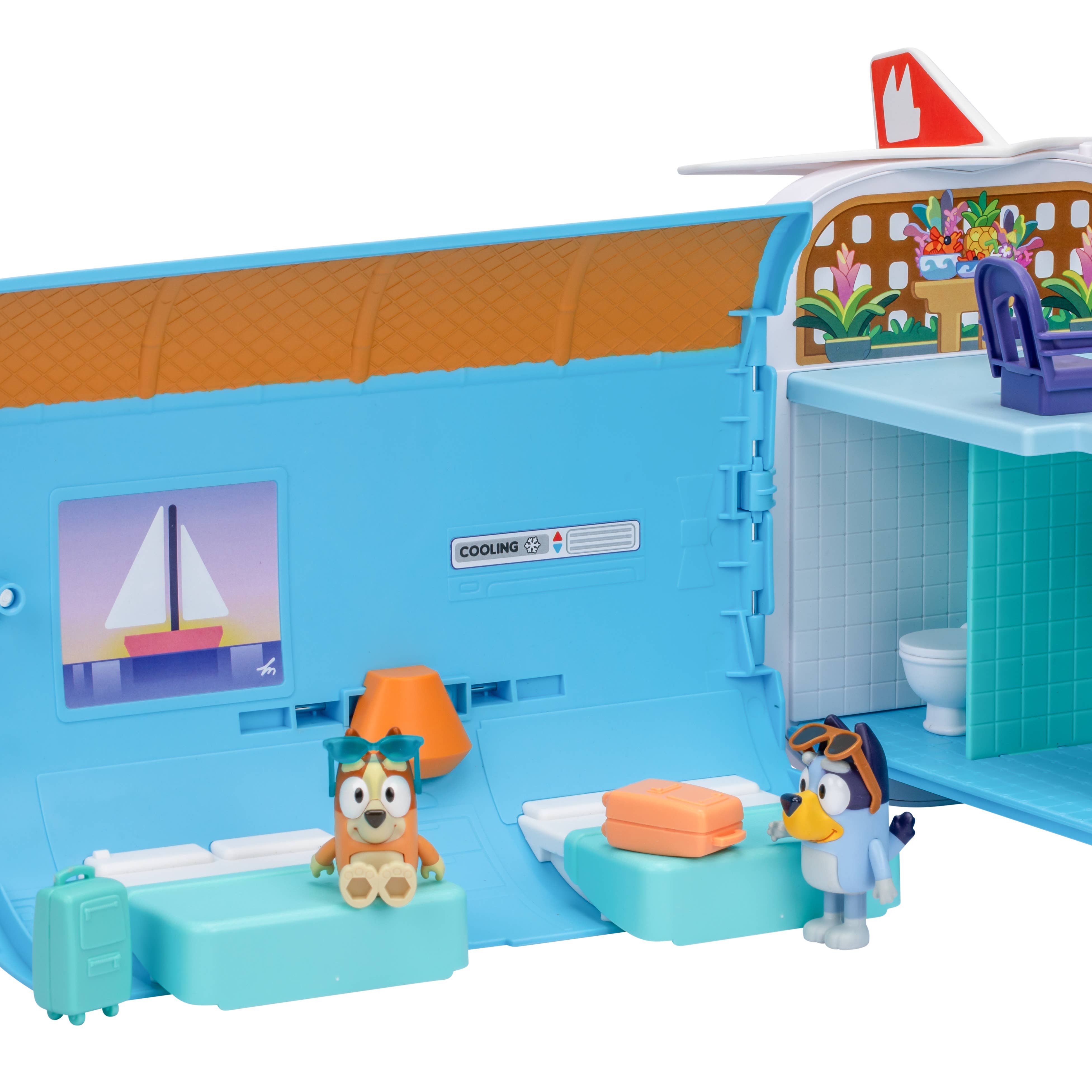 Toysmith - Wholesale Toy Set - Kids - Moose Toys Bluey 3-In-1 Airplane Boat Hotel6