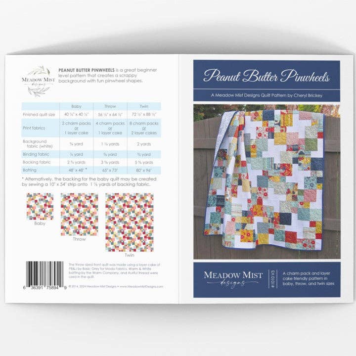 Peanut Butter Pinwheels - Printed Pattern for wholesale by Meadow Mist Designs