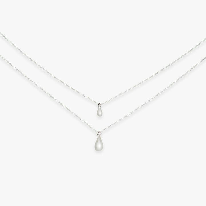 Dråbevedhæng halskæde sølv for engroshandel hos Koi Atelier