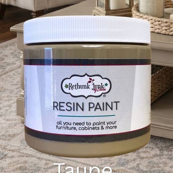 Taupe Resin Infused Paint for Furniture & Cabinets for wholesale by Rethunk Junk by Laura Furniture & Cabinet Paint