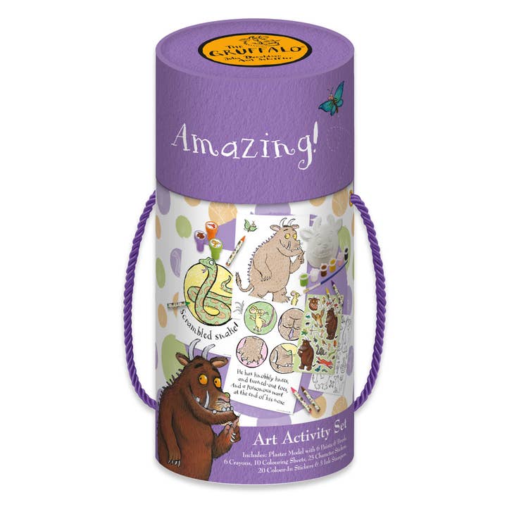 Robert Frederick Ltd - Vendita all'ingrosso Set da disegno - Bambini e neonati - Il set di attività artistiche per bambini del Gruffalo - Include vernici, pastelli e adesivi