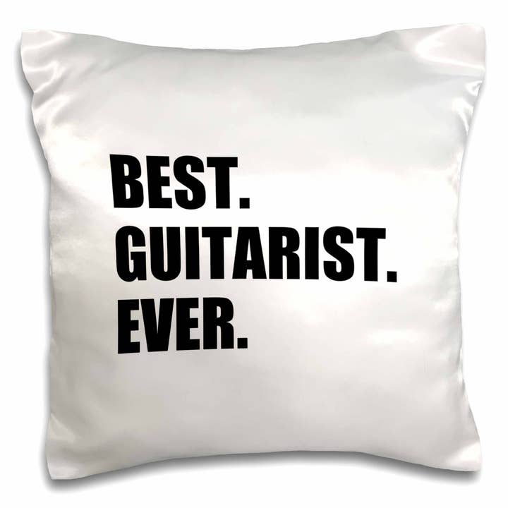 3dRose, Best Guitarist Ever - fun gift for talented guitar players, black text, Pillow Case for wholesale by 3dRose