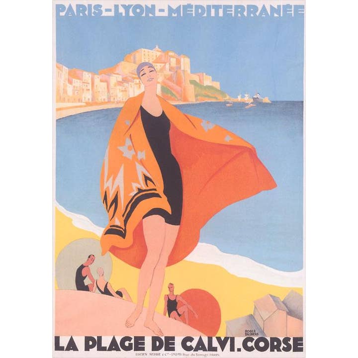 Carte postale TR-596 Affiche de voyage Corse pour la vente par Found Image Press
