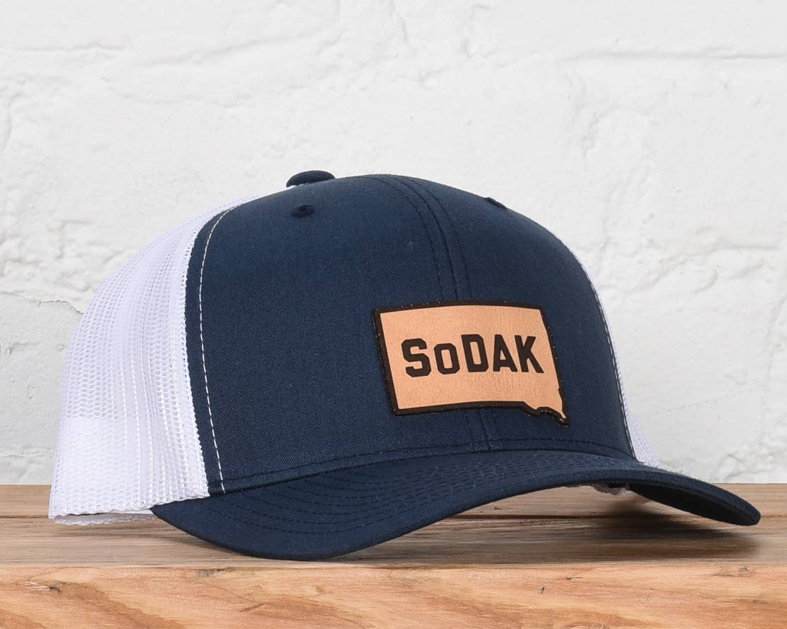 Classic State - Wholesale Trucker Hat - Unisex - South Dakota SoDak Leather Patch Snapback Hat1