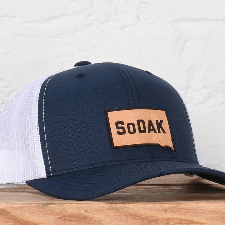 Classic State - Wholesale Trucker Hat - Unisex - South Dakota SoDak Leather Patch Snapback Hat1