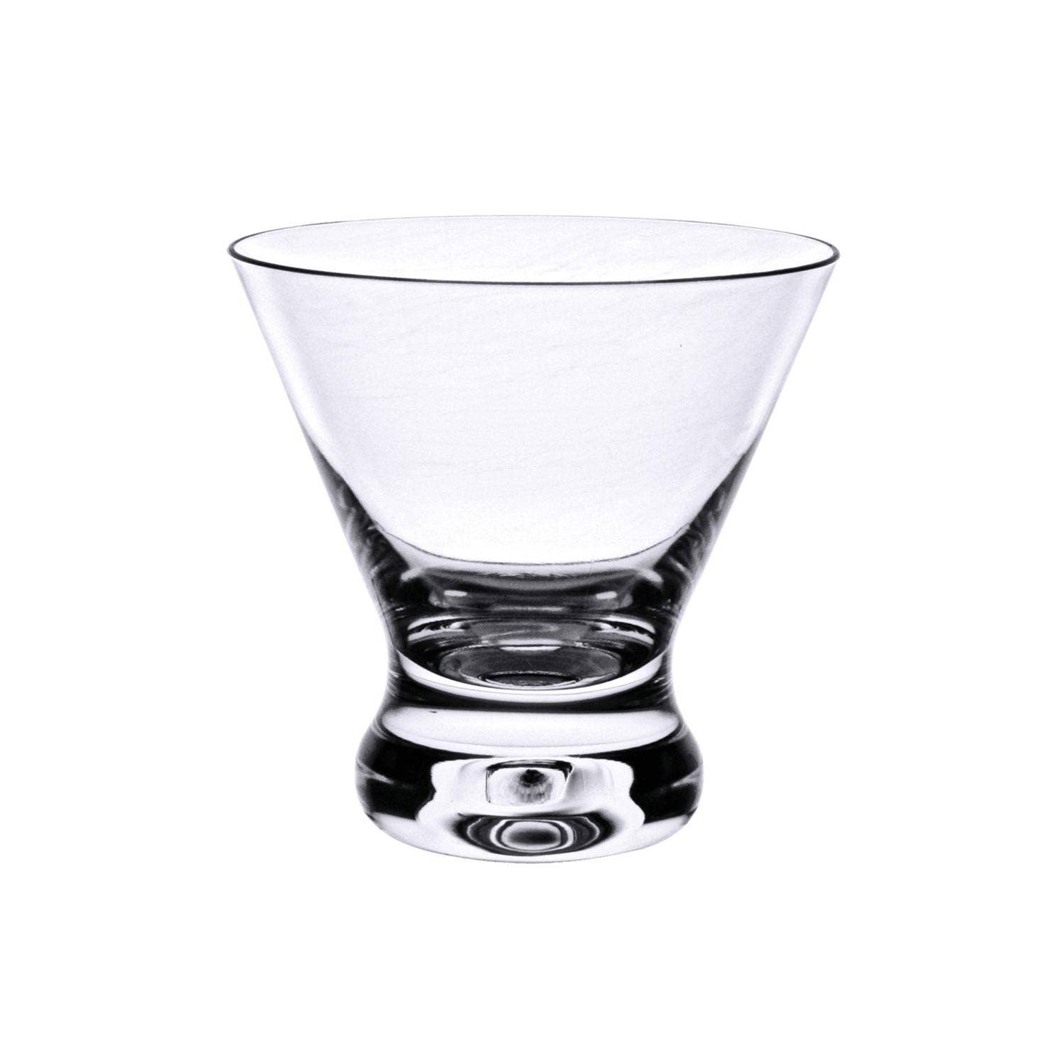 KT Supply - Wholesale Drinking Glass/Cup - Plastic Reusable 8 Oz. Cocktail Glass with Heavy Base,12/PK