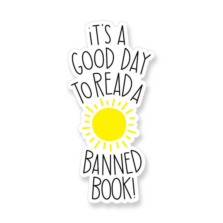 Good Day to Read a Banned Book Vinyl Sticker for wholesale by Apartment 2 Cards