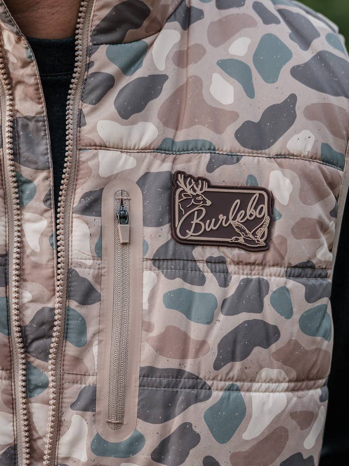 BURLEBO - Wholesale Outerwear Vest - Men's - Puffer Vest - Pintail Camo