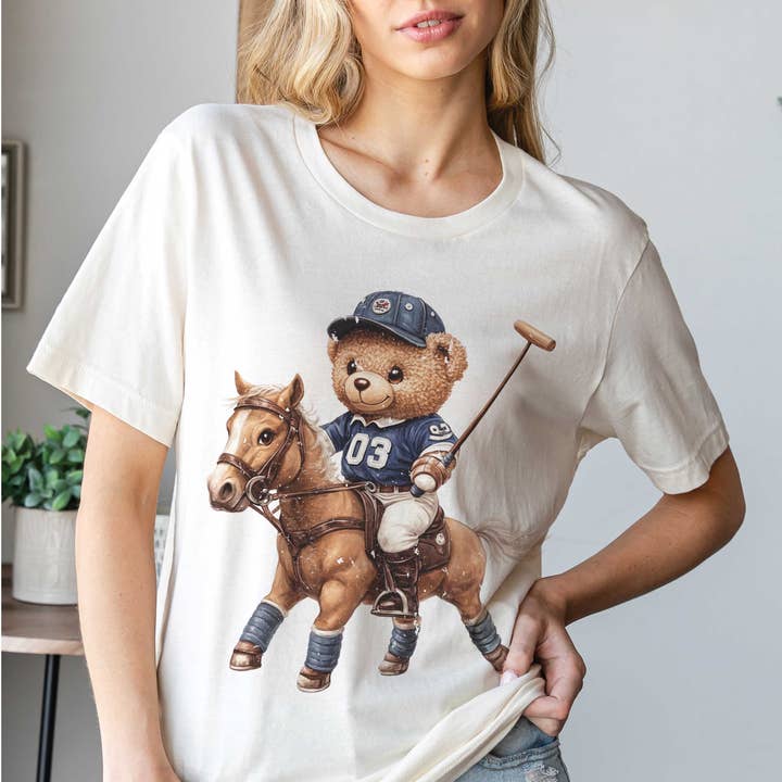 TEDDY BEAR POLO CLUB Graphic Tee for wholesale by BLUME & CO.