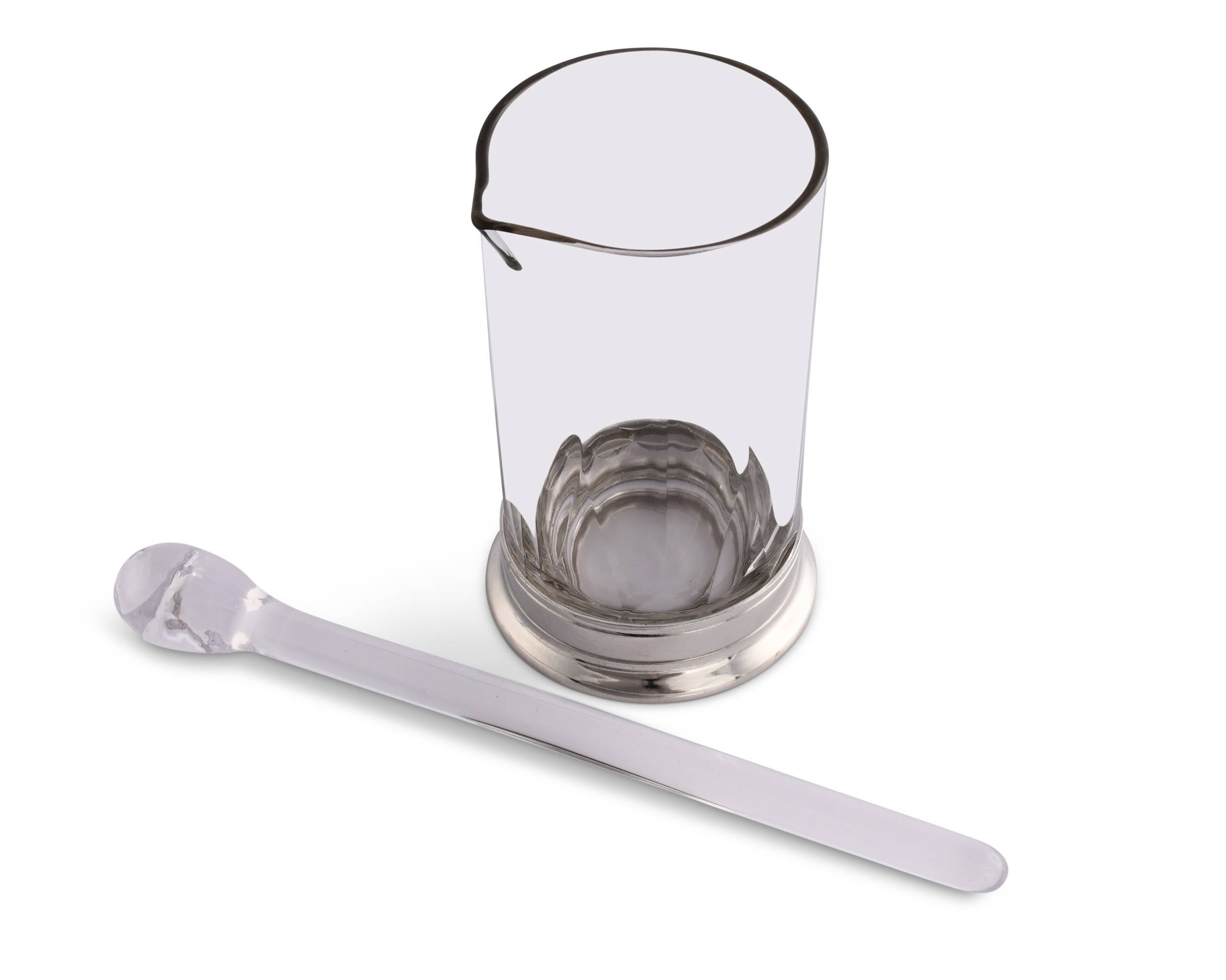 Vagabond House – wholesale Cocktail shaker – Mixing Pitcher and Stirrer - Hatched Glass1